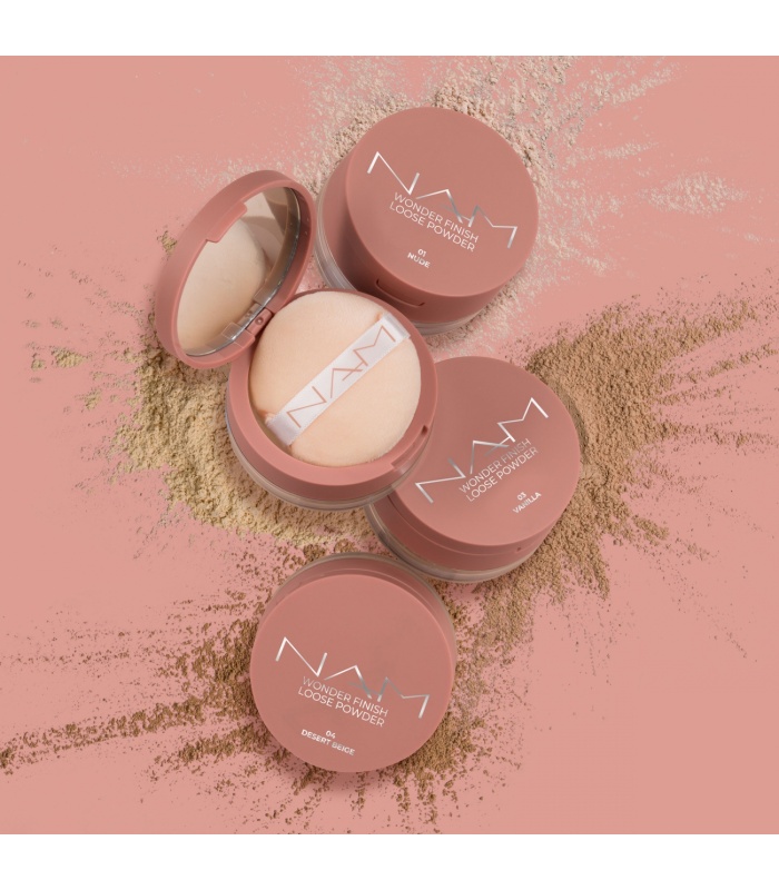 پودر فیکس واندرفینیش نام04  (Nam Wonder Finish Loose Powder Desert Beige04 )
