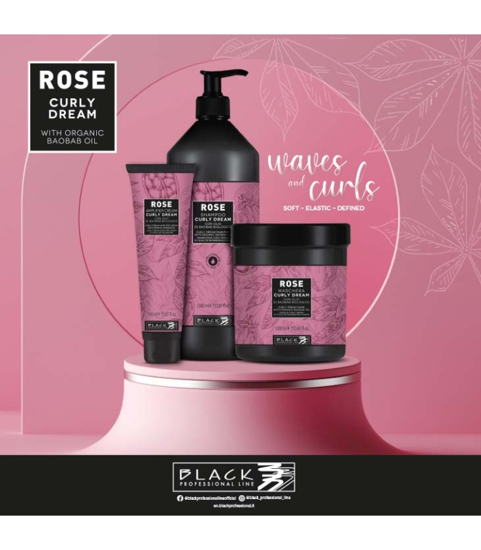 شامپو بدون سولفات بلک پروفشنال رز مخصوص موهای فرومجعد حجم 1000 میلی لیتر