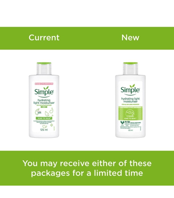 کرم آبرسان و مرطوب کننده سیمپل مدل لایت Light حجم 125 میل