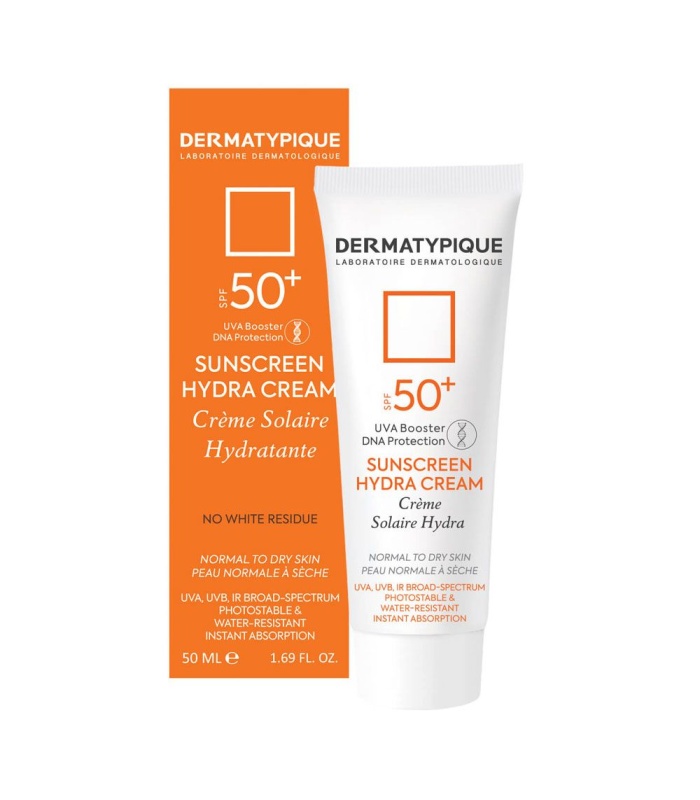 ضد آفتاب بی رنگ هیدرا مناسب پوست خشک +SPF50 درماتیپیک