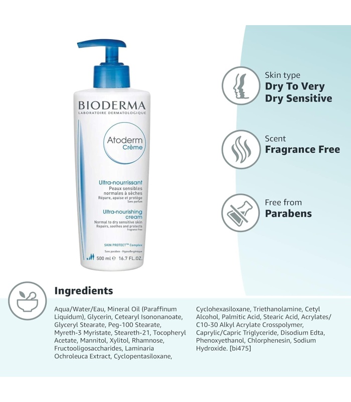 کرم صورت و بدن اتودرم بایودرما 500 میلی لیتر