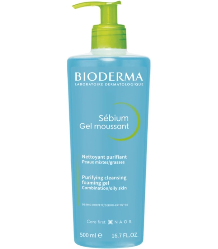 ژل شستشوی بایودرما سبیوم مناسب پوست چرب و جوشدار حجم 500 میل