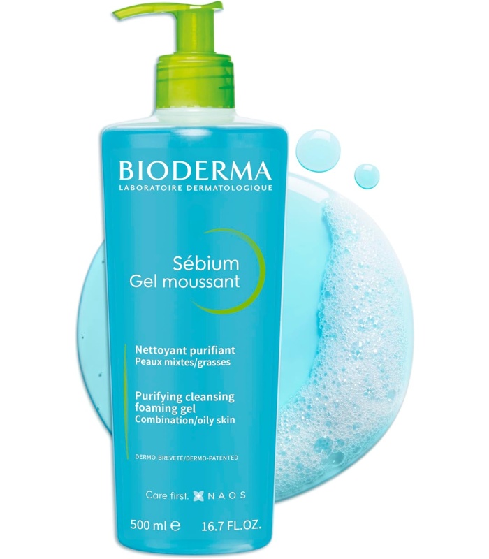 ژل شستشوی بایودرما سبیوم مناسب پوست چرب و جوشدار حجم 500 میل