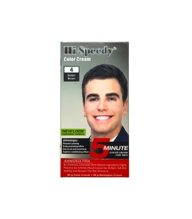 رنگ موی مردانه های اسپیدی شماره 4 hi-speedy قهوه ای متوسط
