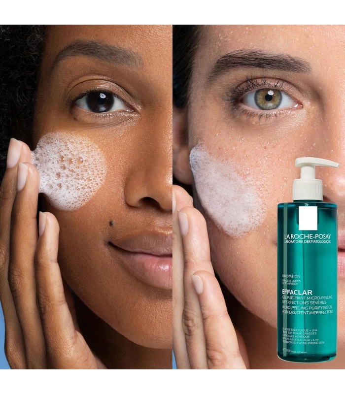 ژل شست‌شوي ميکروپيلينگ ضد جوش افکلار لاروش پوزاي 400ميل