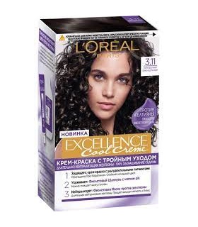 کیت رنگ مو لورآل سری Excellence شماره ۳.۱۱ رنگ قهوه ای تیره