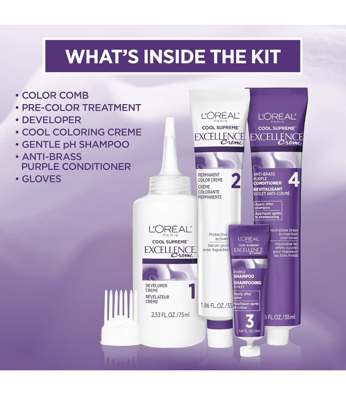 کیت رنگ مو لورآل سری Excellence شماره ۳.۱۱ رنگ قهوه ای تیره