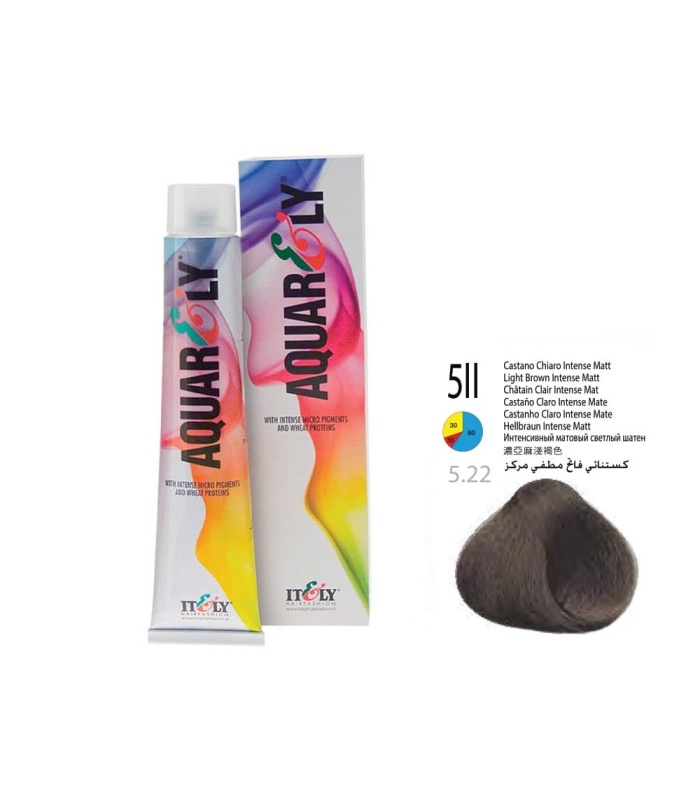 آکوارلی رنگ مو شماره 5II زیتونی شدید قهوه ای روشن