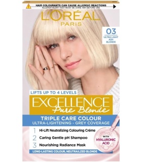 کیت رنگ مو شماره 03 لورال رنگ بلوند خیلی روشن Loreal Excellence