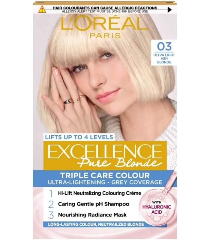 کیت رنگ مو شماره 03 لورال رنگ بلوند خیلی روشن Loreal Excellence