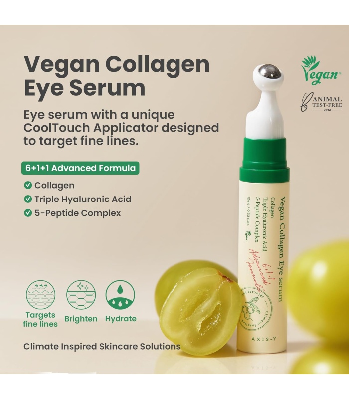 سرم ضد چروک و روشن کننده دور چشم کلاژن اکسیس وای Axis-Y Vegan Collagen Eye Serum