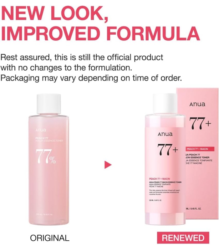 تونر اسنس هلو و نیاسینامید آنوا Anua Peach 77 Niacin Essence Toner 250Ml