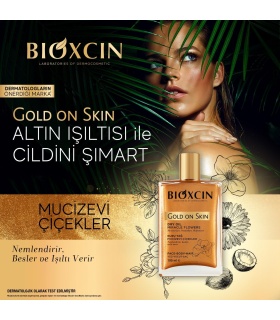 روغن بدن شاین دار بیوکسین سری gold on skin برای صورت، بدن و مو حجم 100 میل