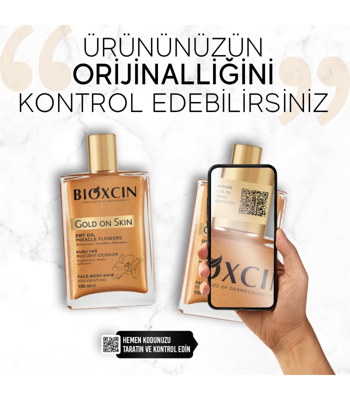 روغن بدن شاین دار بیوکسین سری gold on skin برای صورت، بدن و مو حجم 100 میل