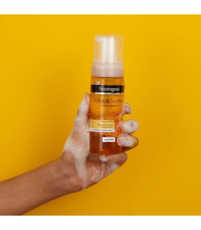 نوتروژینا فوم شستشوی صورت  زردچوبه  پوست دهیدراته و مستعد جوش   150 میلی لیتر