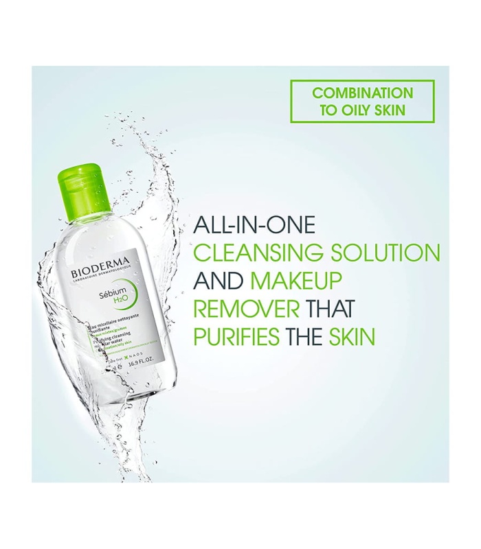 بایودرما محلول سبیوم H2O مناسب پوست های مختلط و چرب   250 میلی لیتر