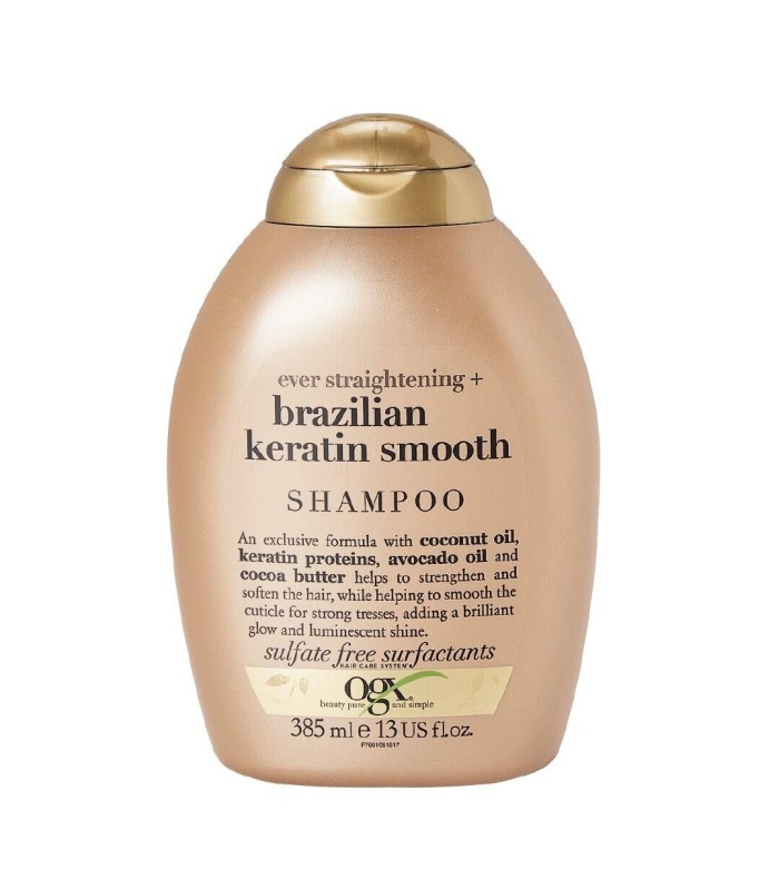 اوجی ایکس شامپو کراتین  برزیلی بدون سولفات   385 میلی لیتر