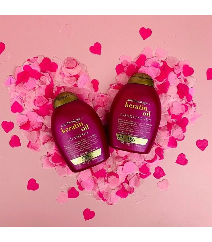 اوجی ایکس شامپو بدون سولفات روغن کراتین   385 میلی لیتر