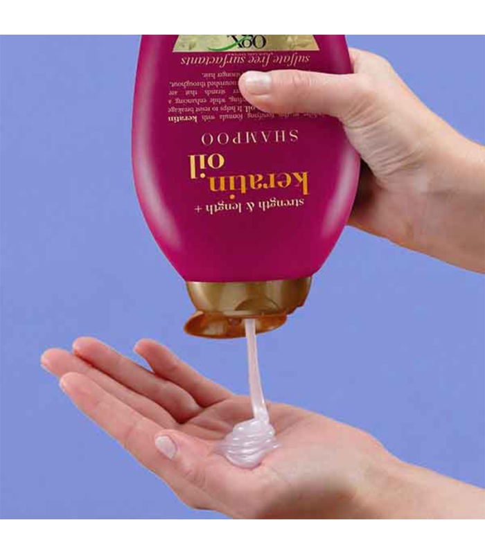 اوجی ایکس شامپو بدون سولفات روغن کراتین   385 میلی لیتر