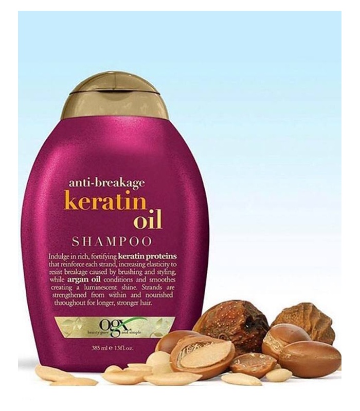اوجی ایکس شامپو بدون سولفات روغن کراتین   385 میلی لیتر