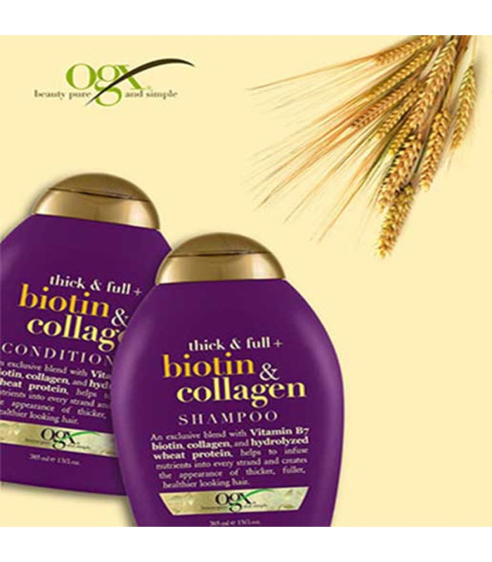 اوجی ایکس شامپو بیوتین و کلاژن بدون سولفات   385 میلی لیتر