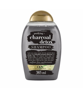 اوجی ایکس شامپو سم زدا وکنترل کننده چربی پوست سر حاوی زغال چوب بدون سولفات 385 میلی لیتر