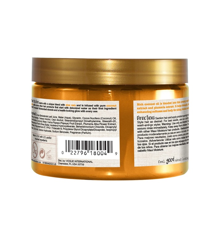 مائوئی ماسک موی بدون سولفات  مناسب موی فر روغن نارگیل   340 میلی لیتر