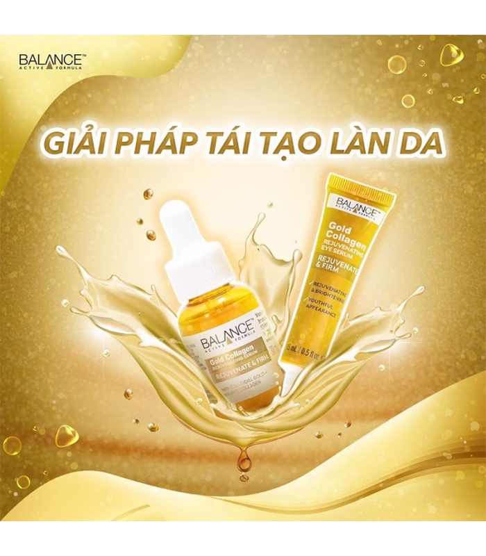 سرم دور چشم ضد چروک و روشن کننده طلا و کلاژن دریایی بالانس  ۱۵میلی لیتر