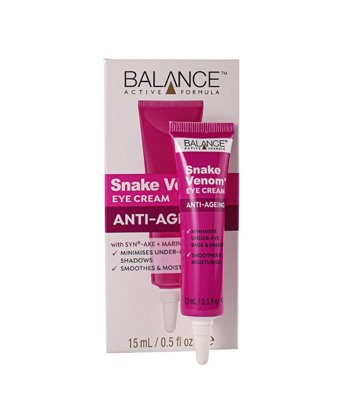 کرم دور چشم ضد چروک  و جوانساز سم مار بالانس ۱۵ میلی لیتر