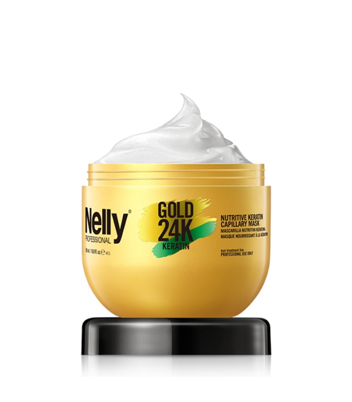 ماسک ترمیم کننده حاوی کراتین و آرگان گلد نلی۵۰۰ میل