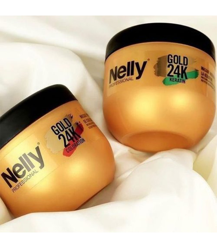 ماسک ترمیم کننده حاوی کراتین و آرگان گلد نلی۵۰۰ میل