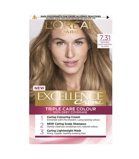 کیت رنگ مو لورآل اکسلانس شماره 7.31 عسلی