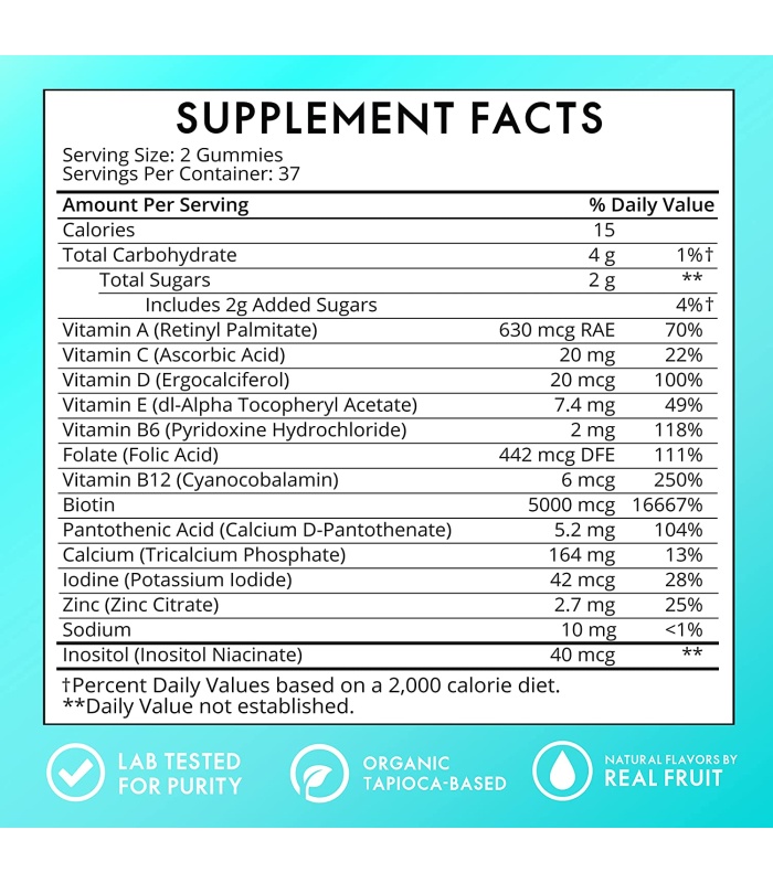 قرص پاستیلی تقویت مو شوگربیرهیر 62عددی