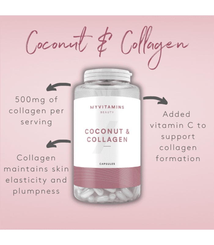 کپسول تقویت پوست،مو وناخن کوکونات کلاژن مای ویتامینز ۱۸۰عددی