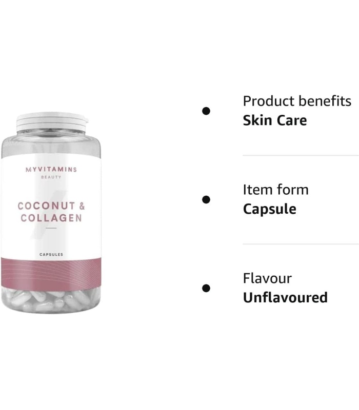 کپسول تقویت پوست،مو وناخن کوکونات کلاژن مای ویتامینز ۱۸۰عددی