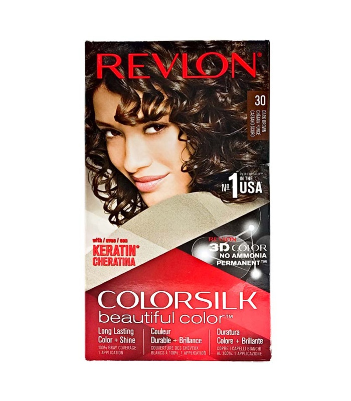 کیت رنگ مو بدون آمونیاک رولون شماره 30 قهوه ای تیره حجم 59 میلی لیتر