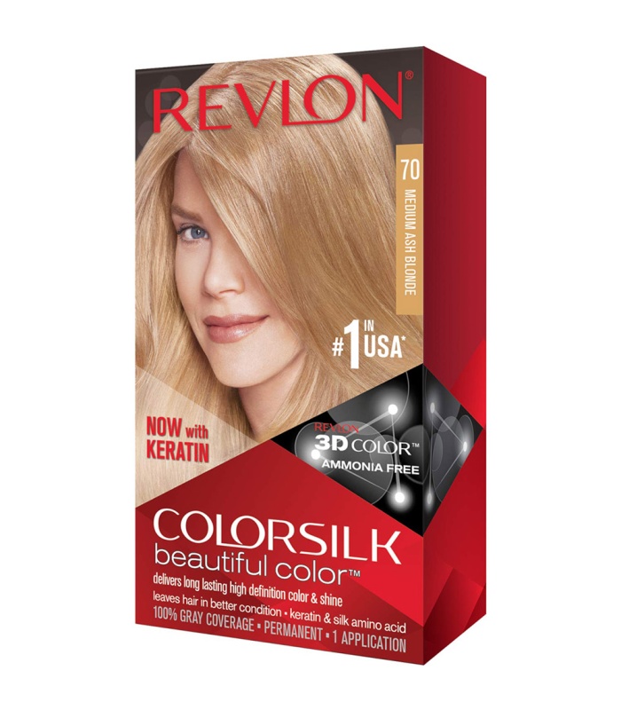 کیت رنگ مو بدون آمونیاک رولون شماره 70 بلوند خاکستری متوسط حجم 59 میلی لیتر