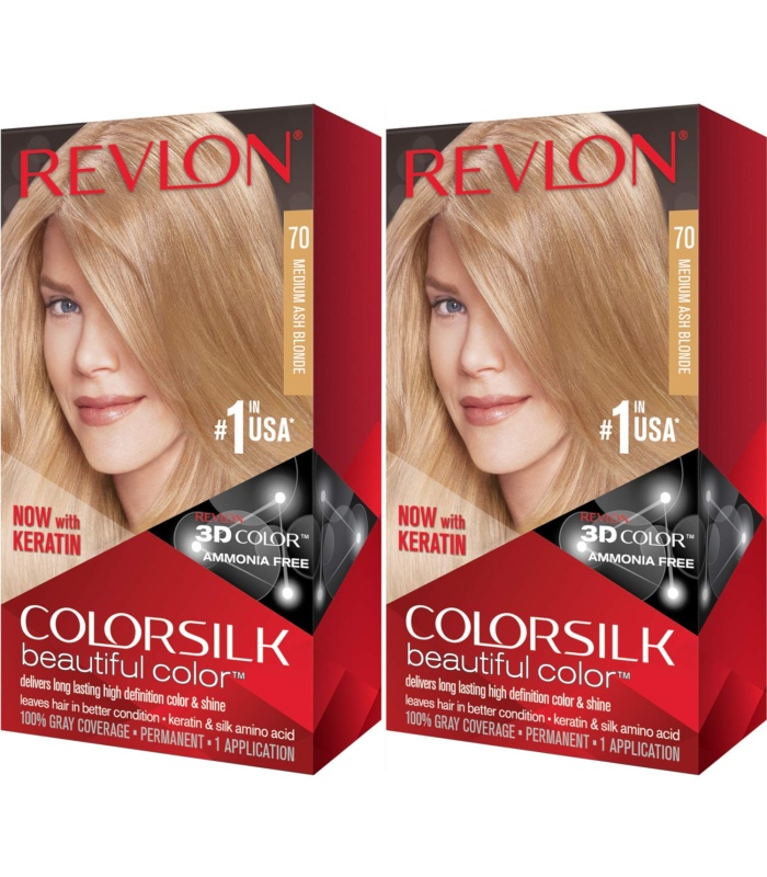 کیت رنگ مو بدون آمونیاک رولون شماره 70 بلوند خاکستری متوسط حجم 59 میلی لیتر