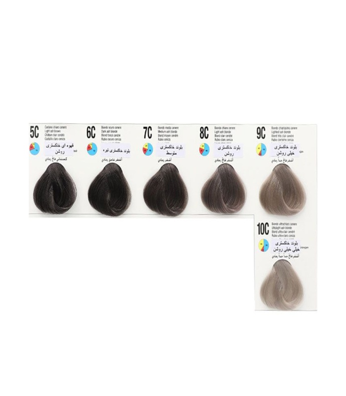 آکوارلی رنگ مو  قهوه ای خاکستری روشن شماره C5