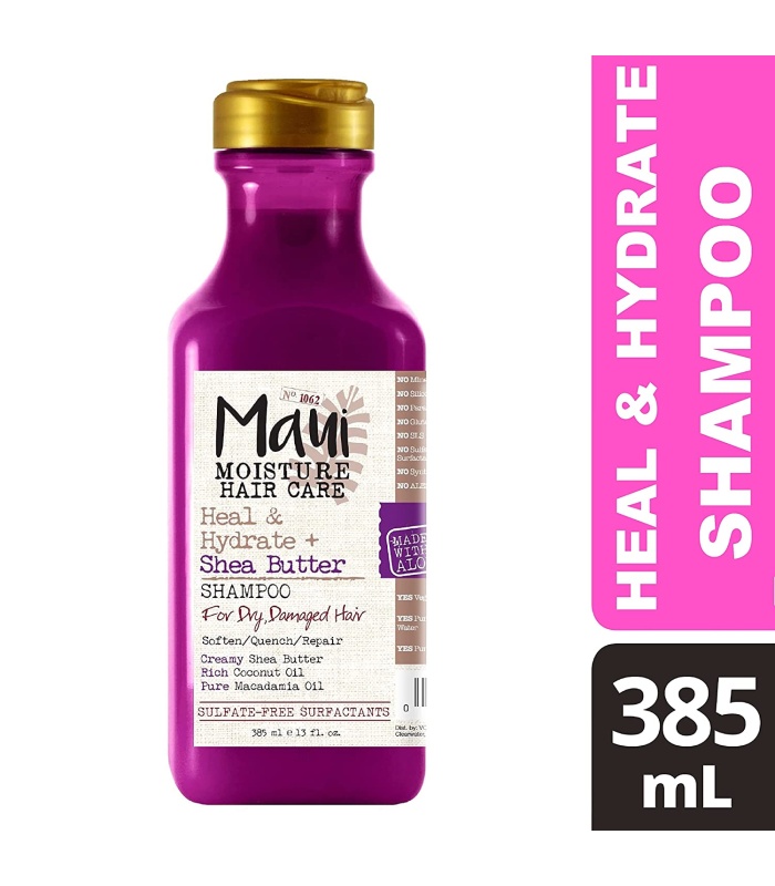 مائوئی شامپوبدون سولفات موهای خشک و آسیب دیده شی باتر ۳۸۵ میلی لیتر