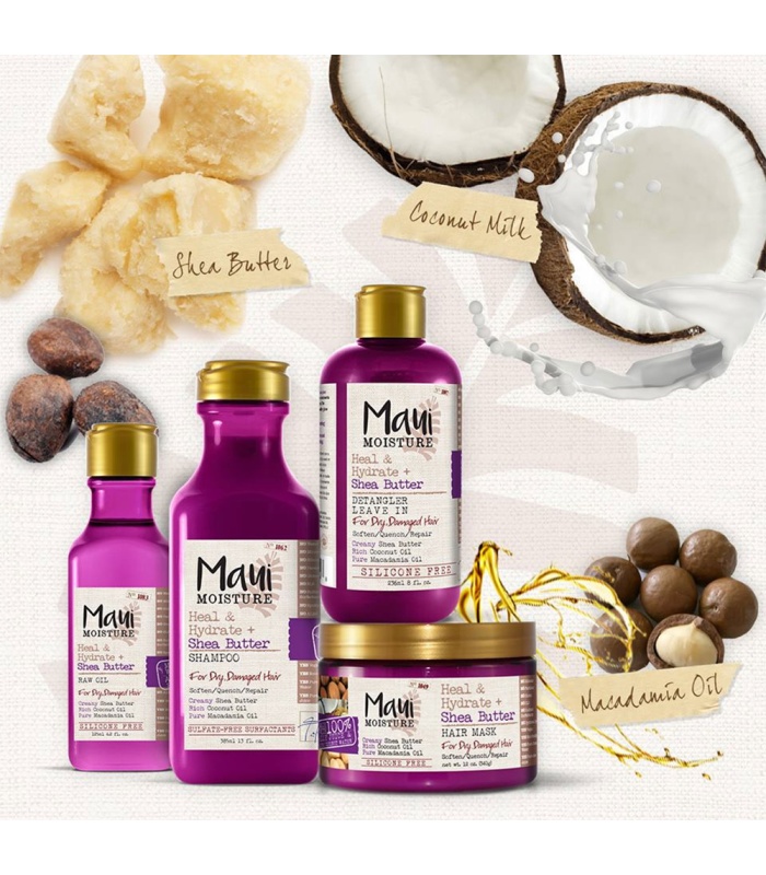 مائوئی شامپوبدون سولفات موهای خشک و آسیب دیده شی باتر ۳۸۵ میلی لیتر