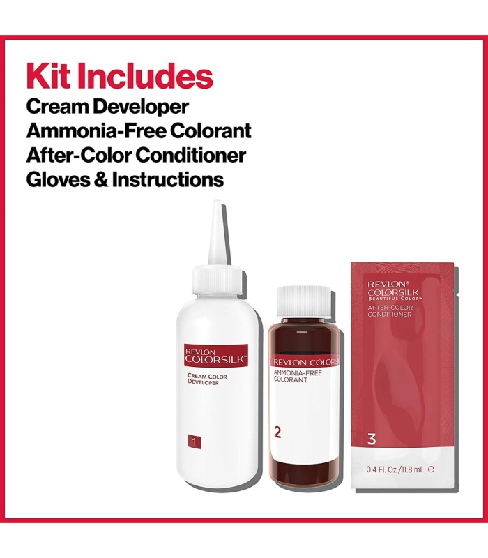 کیت رنگ مو بدون آمونیاک رولون شماره44  قهوه ای سرخ متوسط حجم 59 میلی لیتر