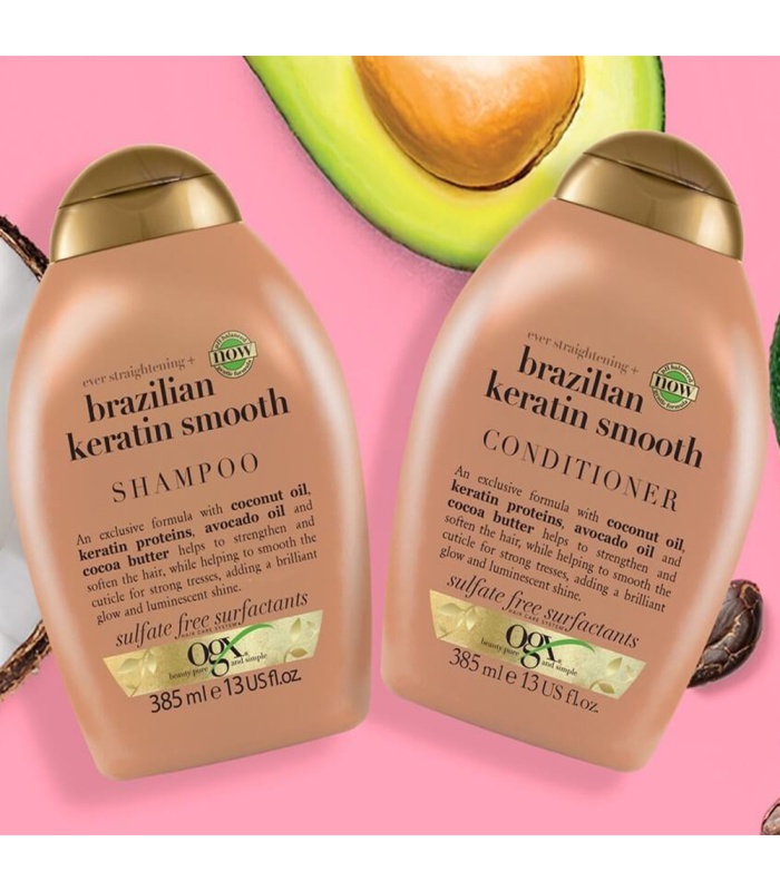 اوجی ایکس نرم کننده مو کراتین  برزیلی بدون سولفات  حجم ۳۸۵ میل