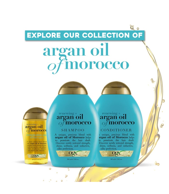 اوجی ایکس نرم کننده موحاوی روغن آرگان بدون سولفات حجم 385 میلی لیتر