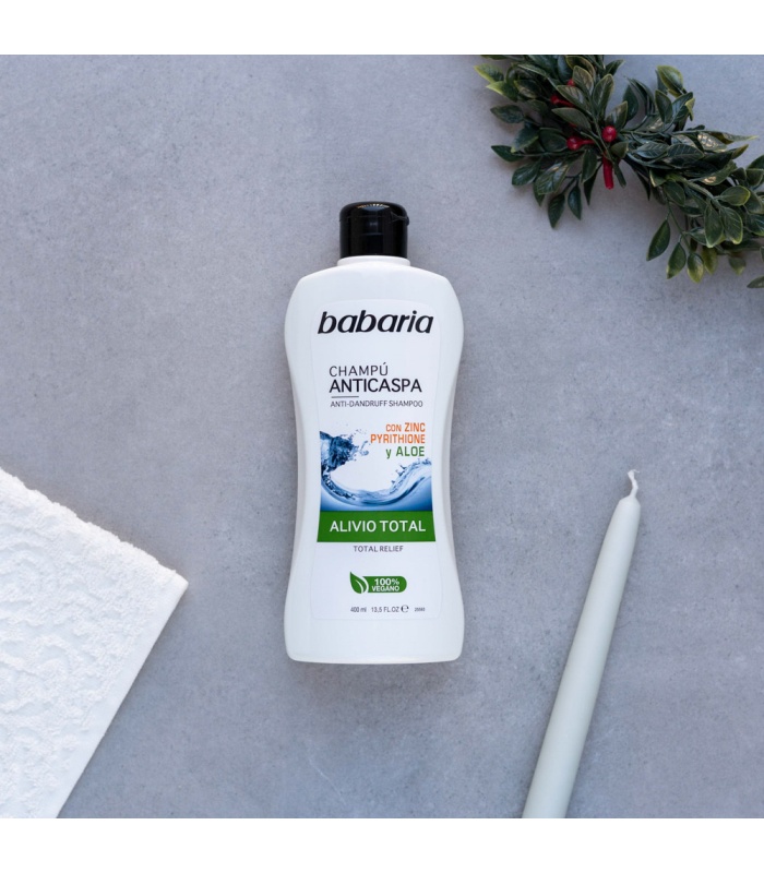 شامپو ضد شوره باباریا حاوی آلوئه ورا و زینک پریتیون 400 میلی لیتر