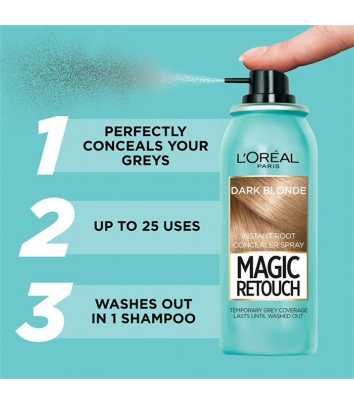 اسپری کانسیلر ریشه مو لورآل بلوند تیره Magic Retouch حجم 75 میلی لیتر