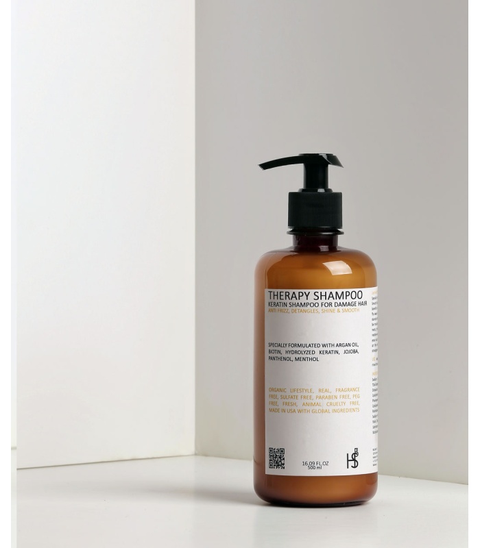 شامپو کراتین برای موهای آسیب دیده بدون سولفات اچ اس  5 (HS5) 500ml