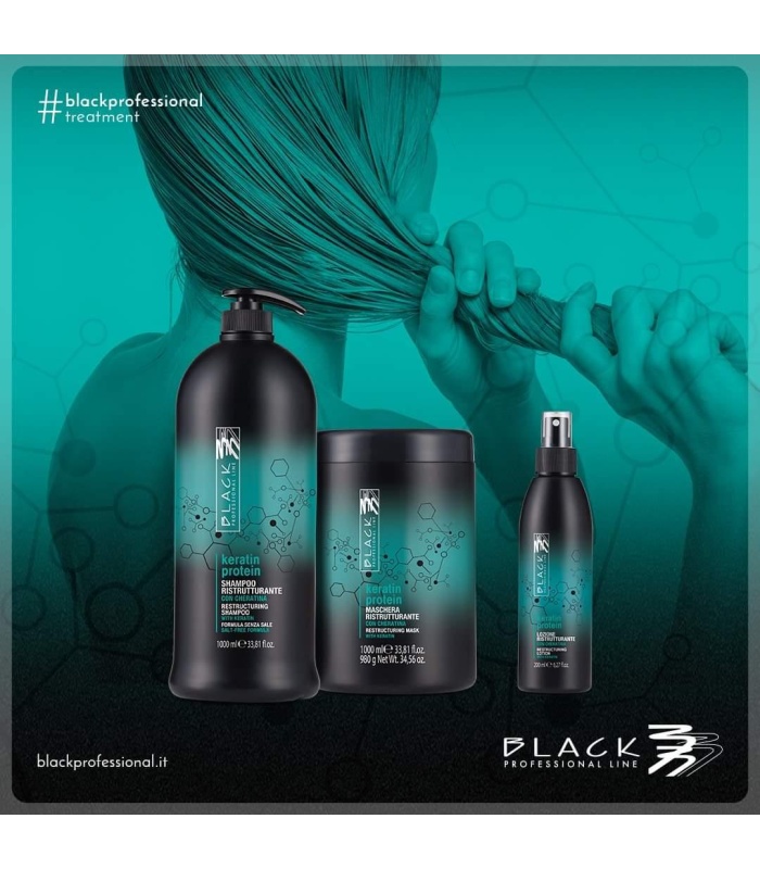 شامپو کراتین و پروتئین بلک پروفشنال Black Professional حجم 250میلی لیتر