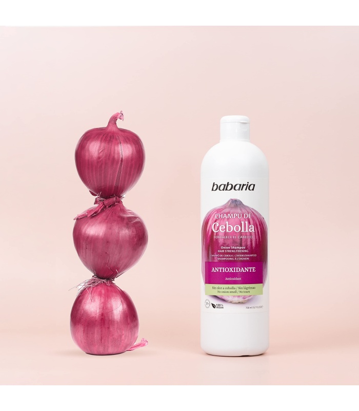شامپو ضد فرسودگی و محرک ریشه مو باباریا حاوی پیاز 700میلی لیتر