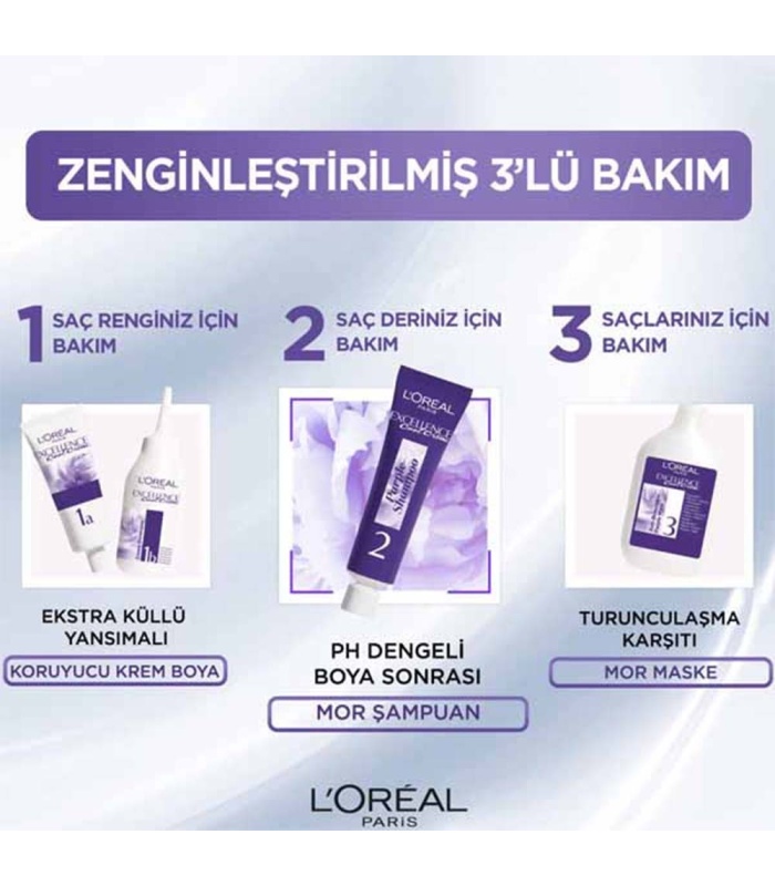 کیت رنگ مو لورآل سری اکسلانس EXCELLENCE شماره 5.11 قهوه ای دودی